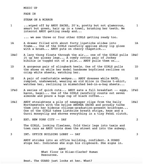 a devil wears prada script